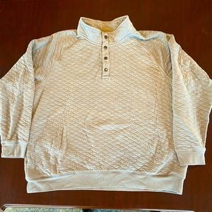 Men’s XXL Quilted quarter snap pullover light gray Goodfellow (Target)